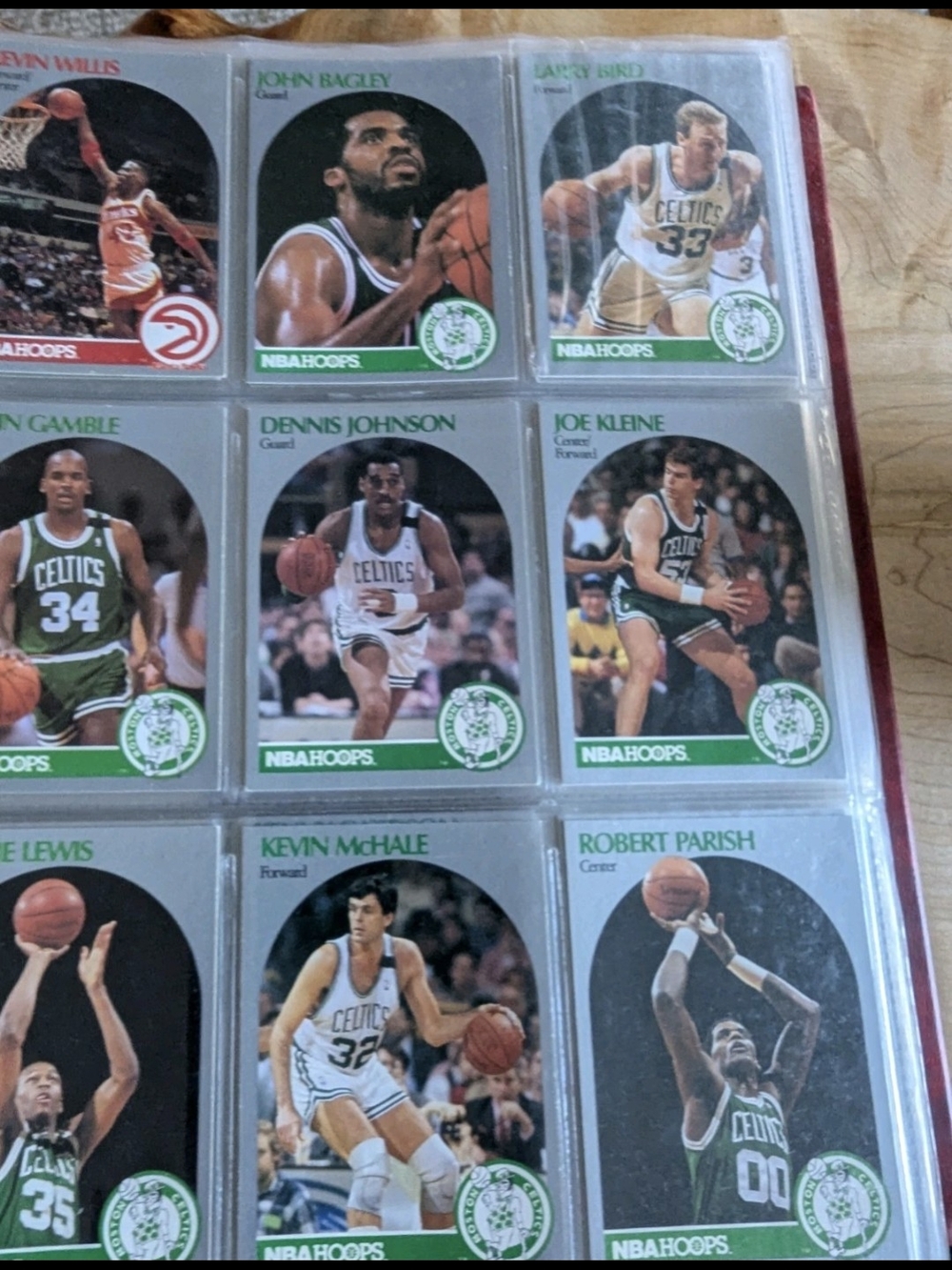 1990 NBA Hoops Vintage Boston Celtics Card Lot 342 Cards, Bird, Magic, Ewing.